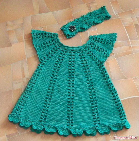 Vestido Tejido A Crochet Para Niña De 1 Año - Niños Relacionados